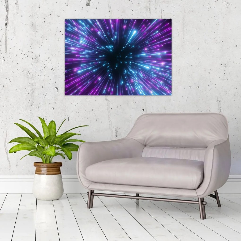 Obraz - Neonowa przestrzeń (70x50 cm)
