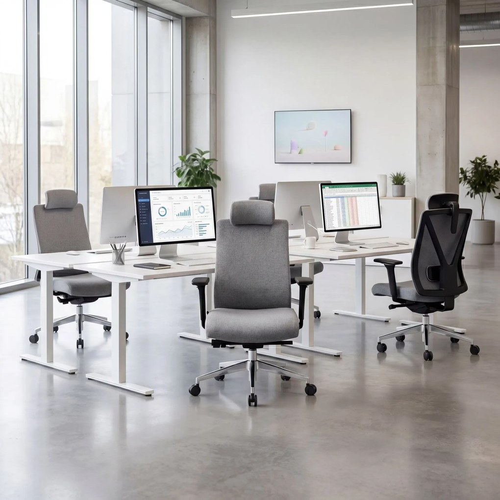 Fotel biurowy ergonomiczny szary VECTOR