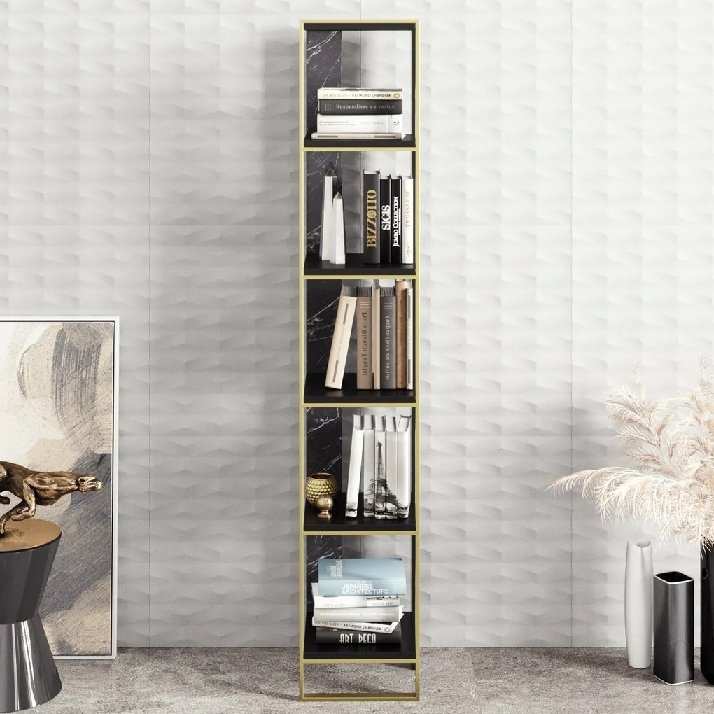 Biblioteczka Polka Black and Gold