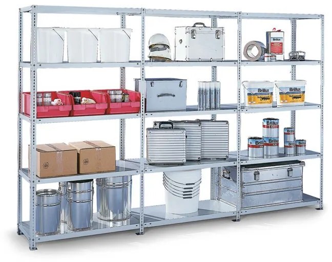 Śrubowany regał półkowy FIX, 330 kg, 2500 x 1000 x 500 mm, podstawowy