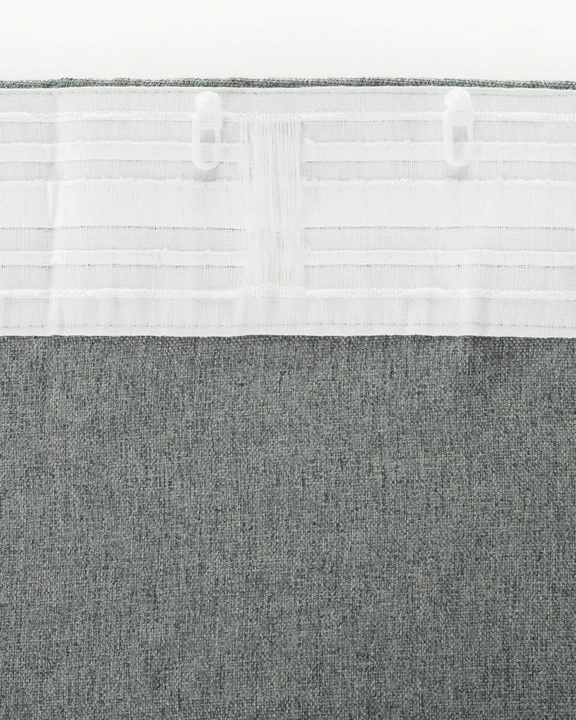 Zasłona BASIC na taśmie marszczącej 140x300cm szary denim 1 szt.