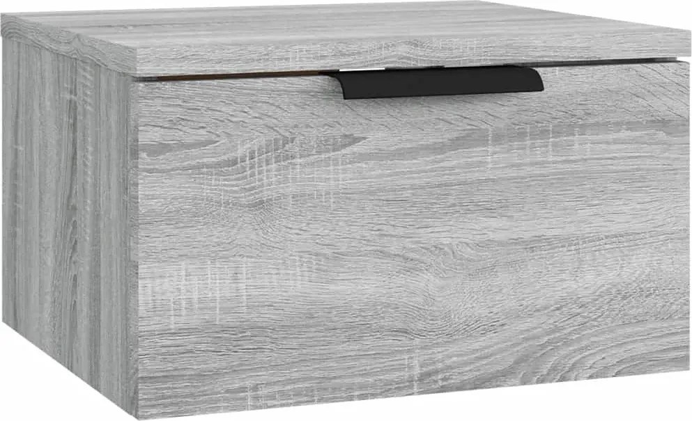 Minimalistyczna wisząca szafka nocna szary dąb sonoma P2-B44