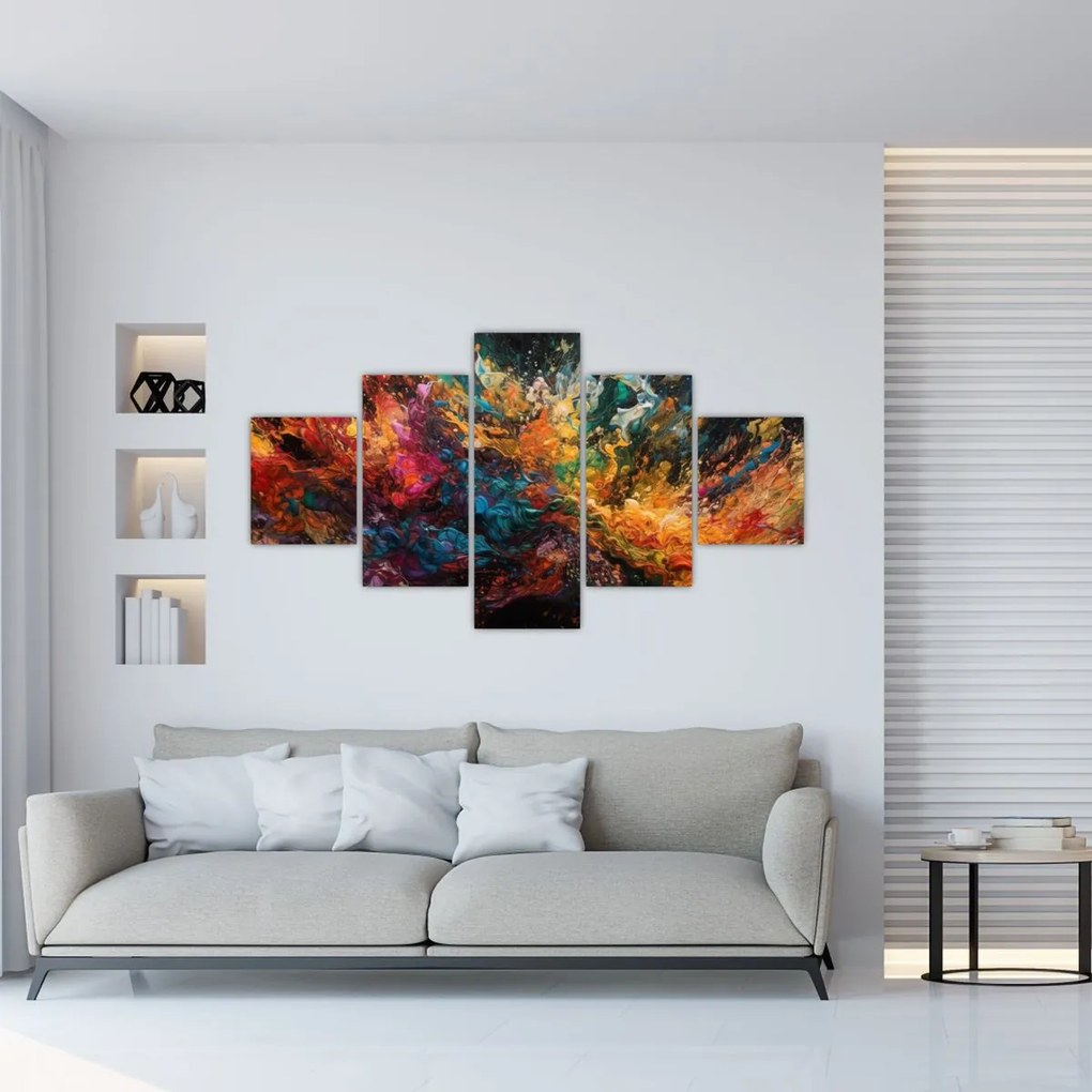 Obraz - Abstrakcja kolorów II. (125x70 cm)