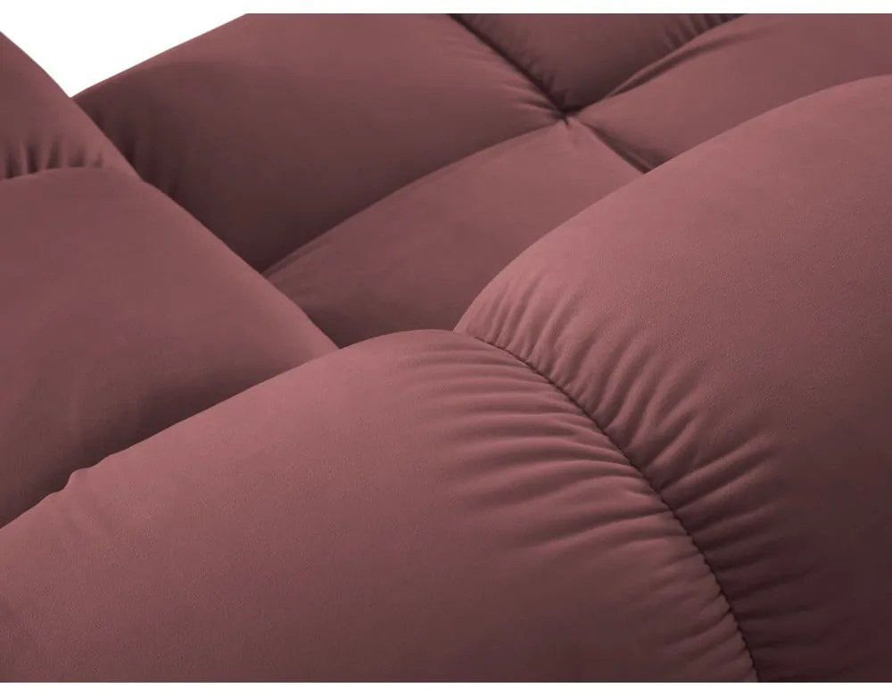 Różowa aksamitna sofa 188 cm Bellis – Micadoni Home