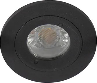 Nowoczesny inteligentny reflektor wpuszczany czarny okrągły z WiFi GU10 IP54 - Xena