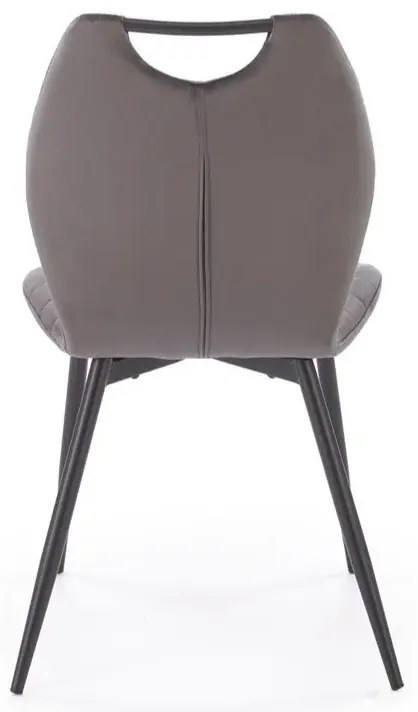 Krzesło tapicerowane K569 VELVET szare HALMAR
