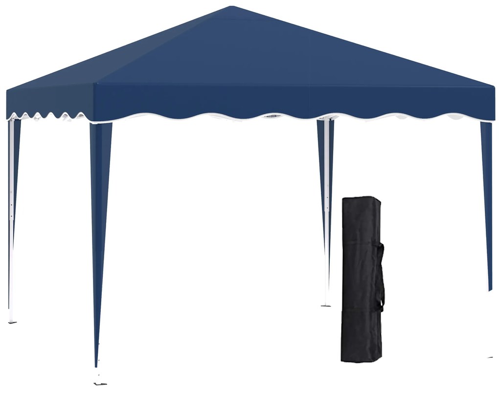 Outsunny namiot ogrodowy 3x3 m niebieski składany z regulacją wysokości UV ochrona Aosom PL
