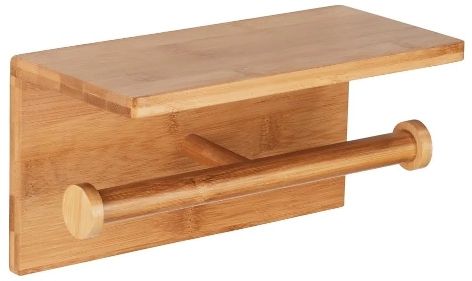 Ścienny bambusowy uchwyt na papier toaletowy Duo Bambusa – Wenko