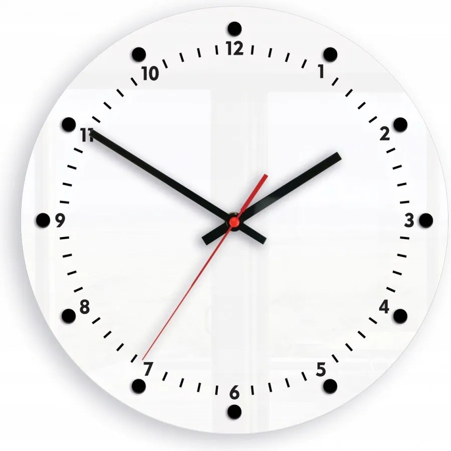 Zegar ścienny okrągły klasyczny z cichym mechanizmem na ścianę akrylowy