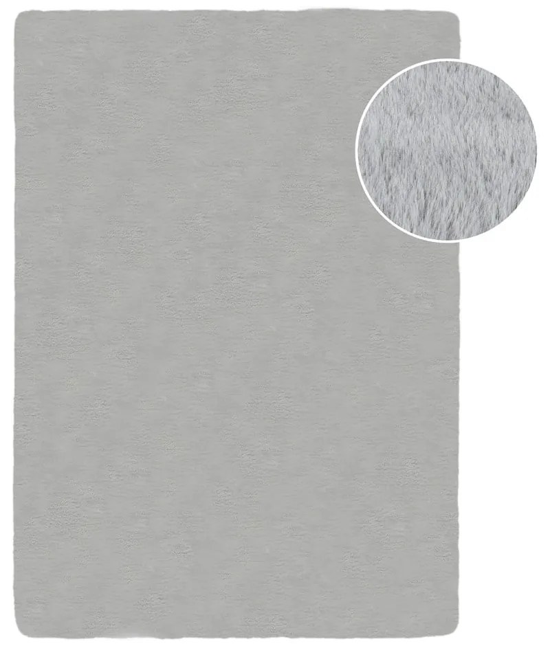 Jasnoszara syntetyczna skóra 160x230 cm Ivy Luxury Fur – Flair Rugs