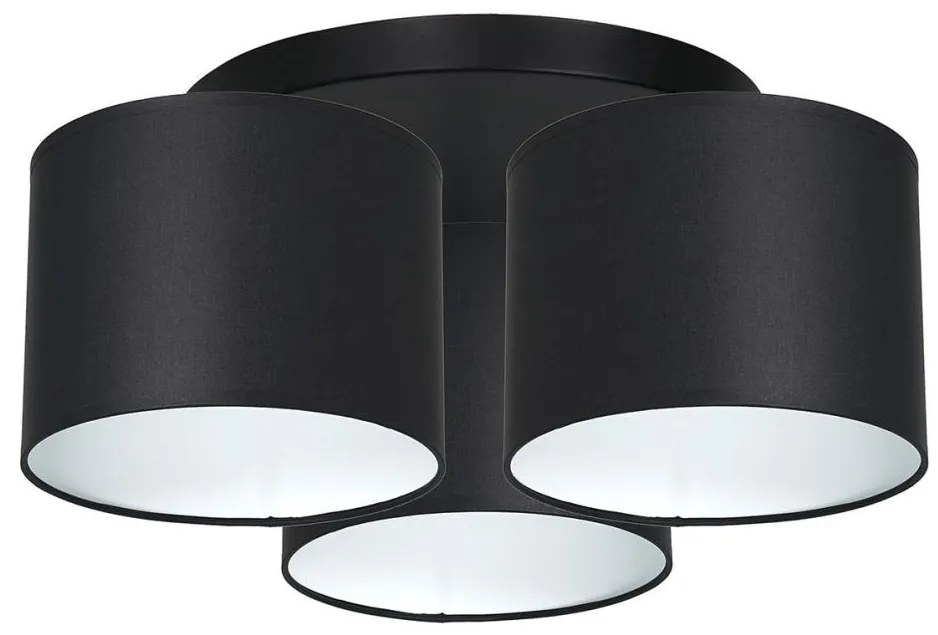 żyrandol natynkowy ARDEN 3xE27/60W/230V czarno-biały