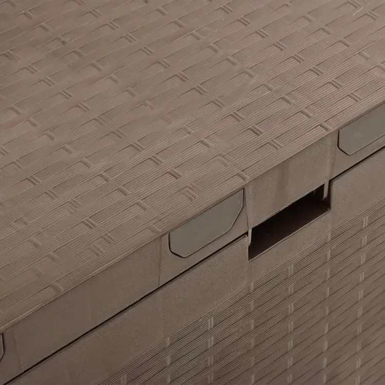 Brązowa pojemna skrzynia ogrodowa T8-R02