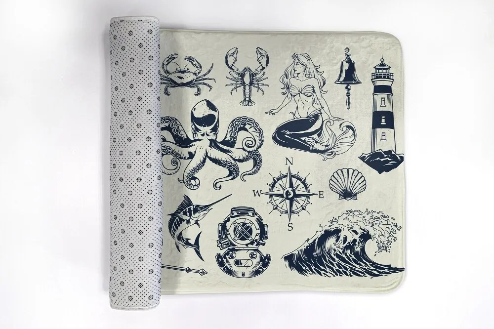 Dywanik łazienkowy Dywanik łazienkowy Morskie Symbole