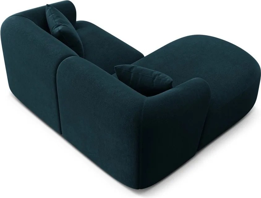 Morski aksamitny narożnik (lewostronny/z szezlongiem) Campi – Cosmopolitan Design