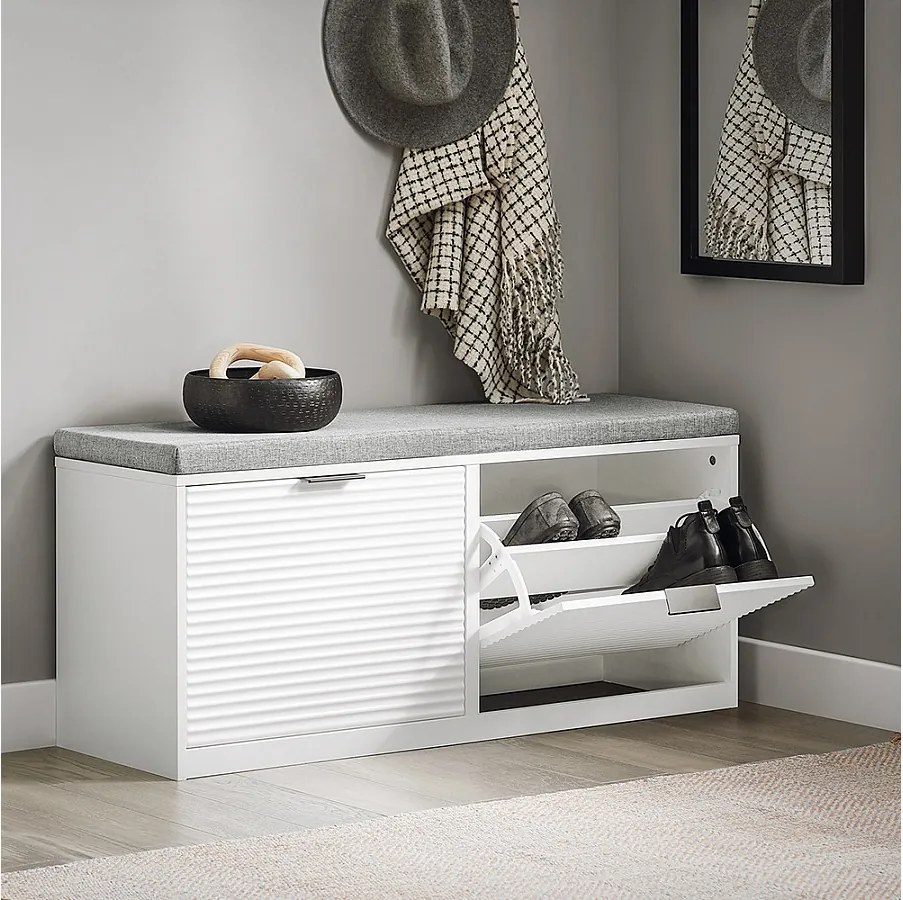 Ławka na buty z siedziskiem w przedpokoju FSR147-W