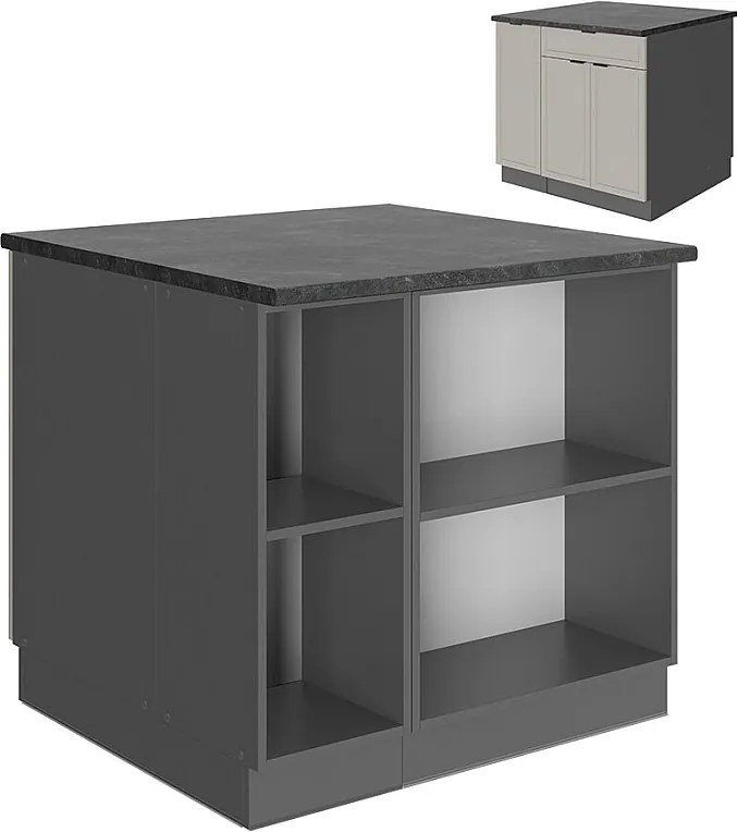 Wyspa kuchenna greybeige 90x60x82 fame-line