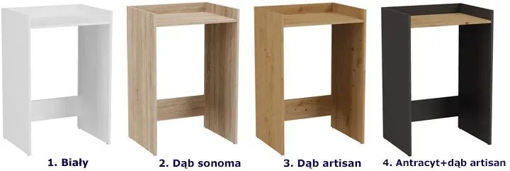 Łazienkowa szafka na pralkę antracyt + dąb artisan - Rubes