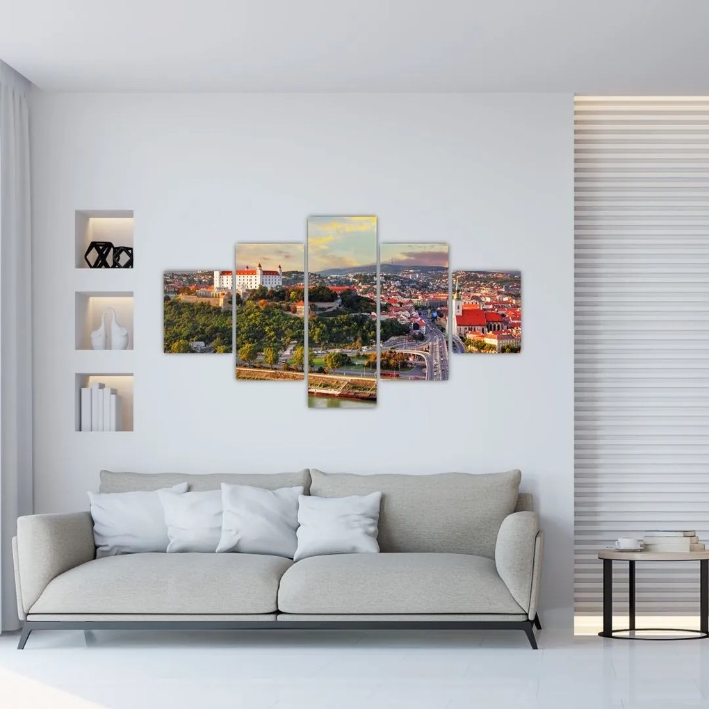 Obraz - Panorama Bratysławy, Słowacja (125x70 cm)