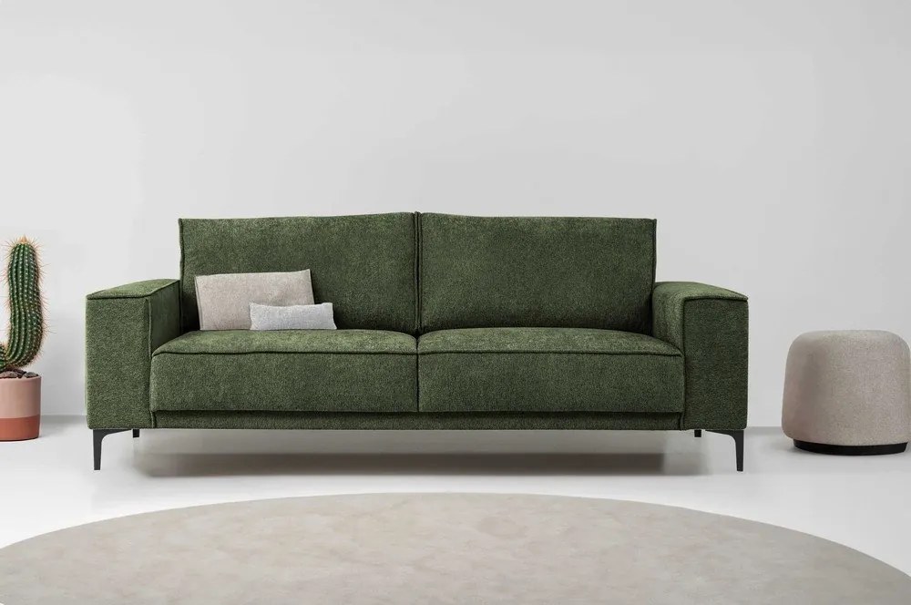 Zielona sofa z tkaniny szenilowej 224 cm Copenhagen – Scandic