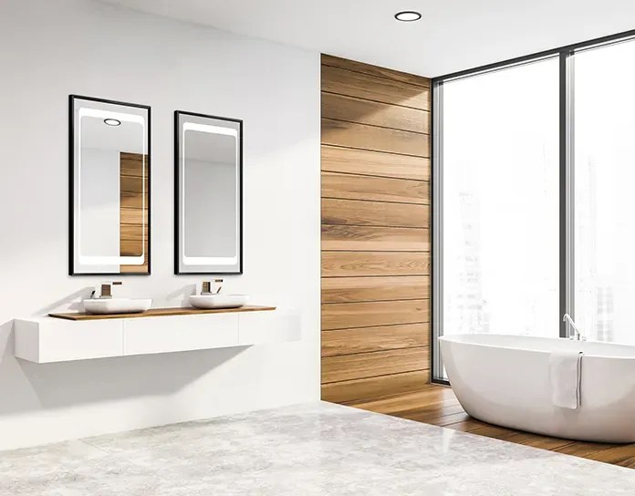 Lustro łazienkowe PANAMA 80x60 z oświetleniem LED EXCLUSIVE MIRADO