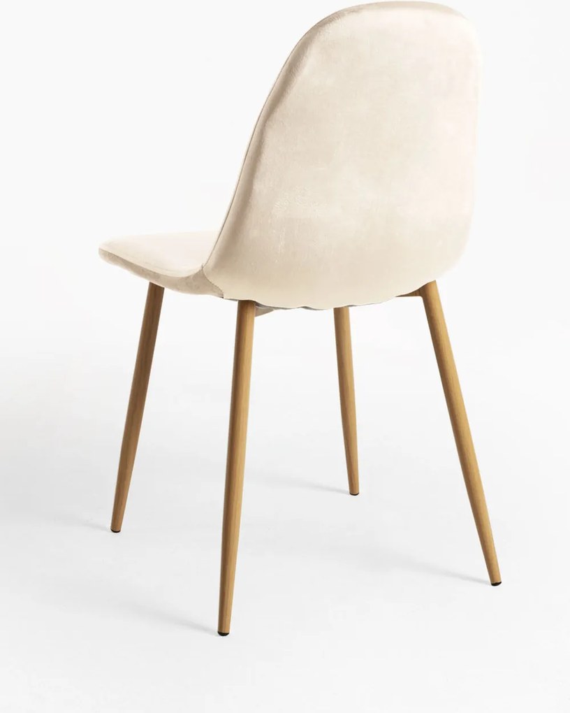 Zestaw 4 Krzese Teok Aksamitne