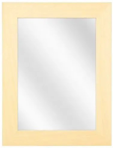 Drewniane lustro w szerokiej naturalnej ramie A2-P53
