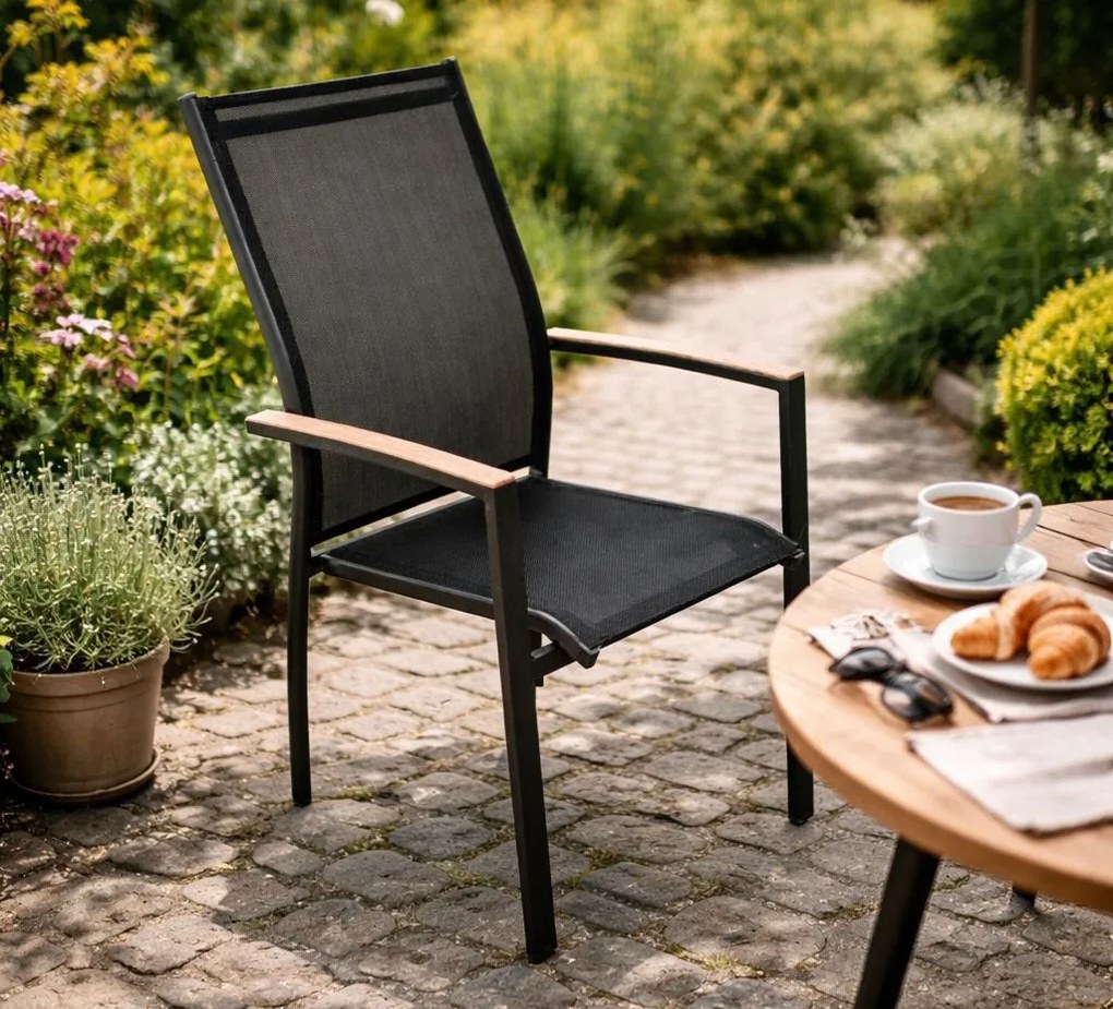 Doppler EXPERT WOOD antracyt, krzesło sztaplowane