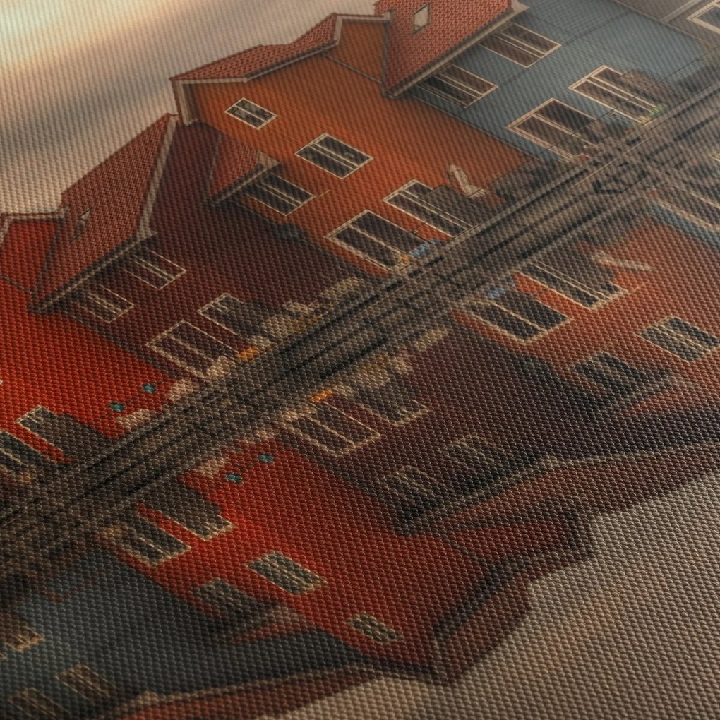 Obraz kolorowych domów (170x50 cm)