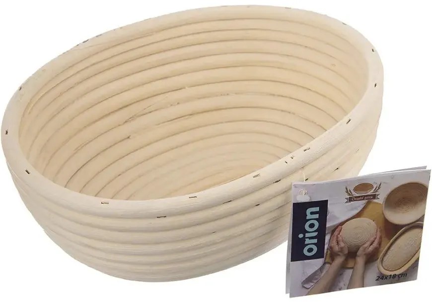 Orion Koszyk do pieczywa rattan owalny, 24 x 18,5 x 9 cm, S