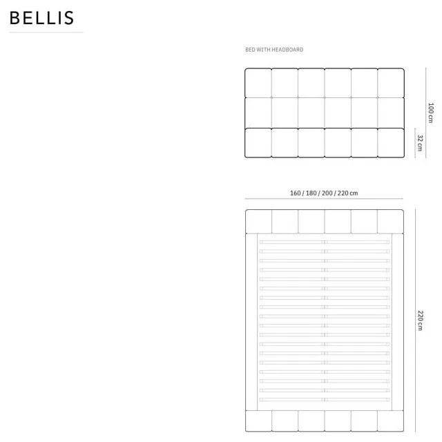 Ciemnoniebieskie aksamitne tapicerowane łóżko dwuosobowe ze schowkiem i stelażem 140x200 cm Bellis – Micadoni