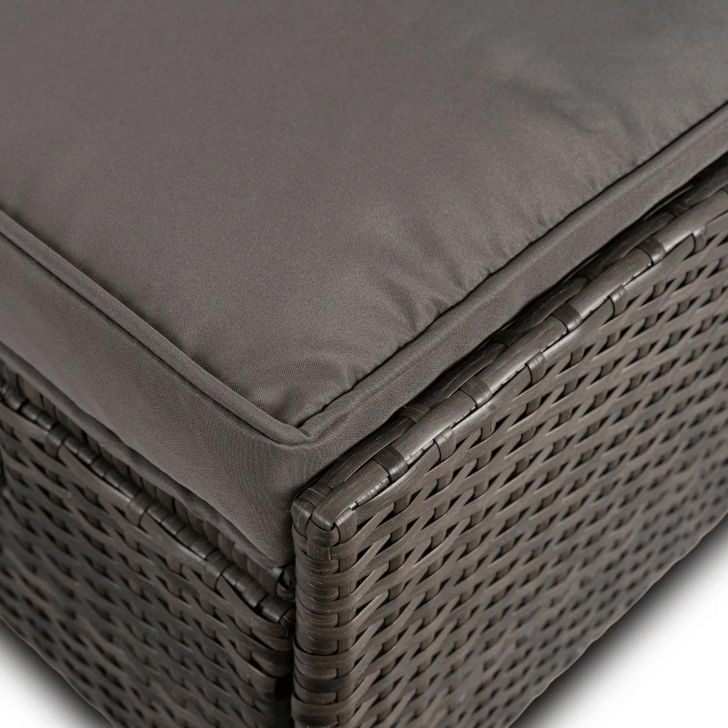 Zestaw mebli ogrodowych technorattan Loren 6-osobowy, kolor szary