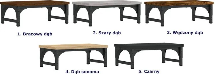 Podstawka na monitor z metalowym stelażem brązowy dąb L0-P89