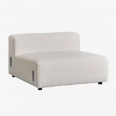Moduł Środkowy 105x113 Cm Do Sofy Modułowej Bruna Bouclé White - Sklum