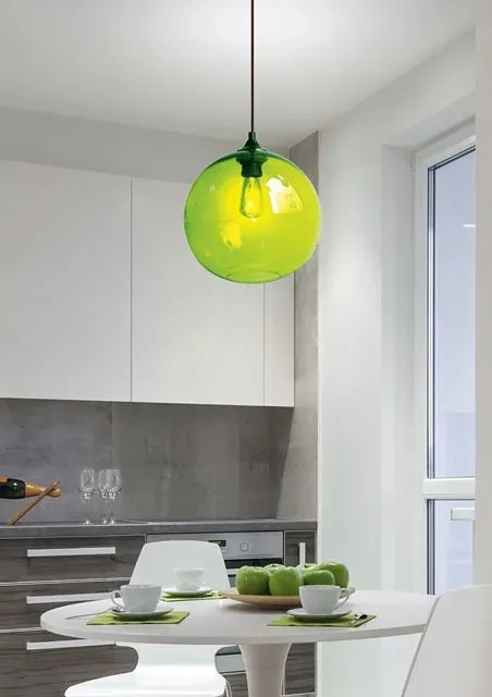 Lampa nad stół z okrągłym zielonym kloszem - 2X Z45 G5-N28