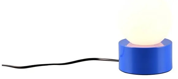 Niebieska lampa stołowa ze szklanym kloszem (wys. 17 cm) Countess – Trio