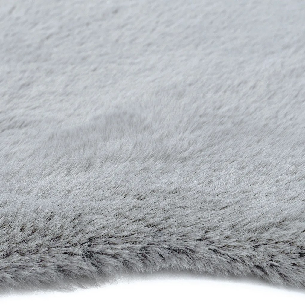 Sztuczne futerko Catrin jasnoszary, 60 x 90 cm