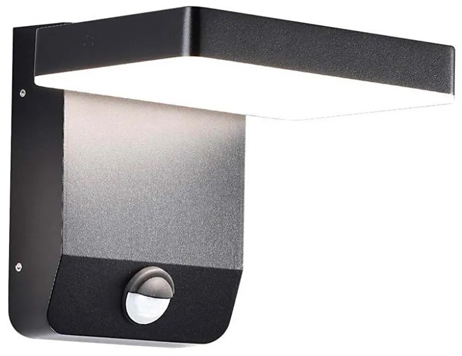 LED zewnętrzna lampa ścienna z czujnikiem LED/17W/230V 4000K czarna