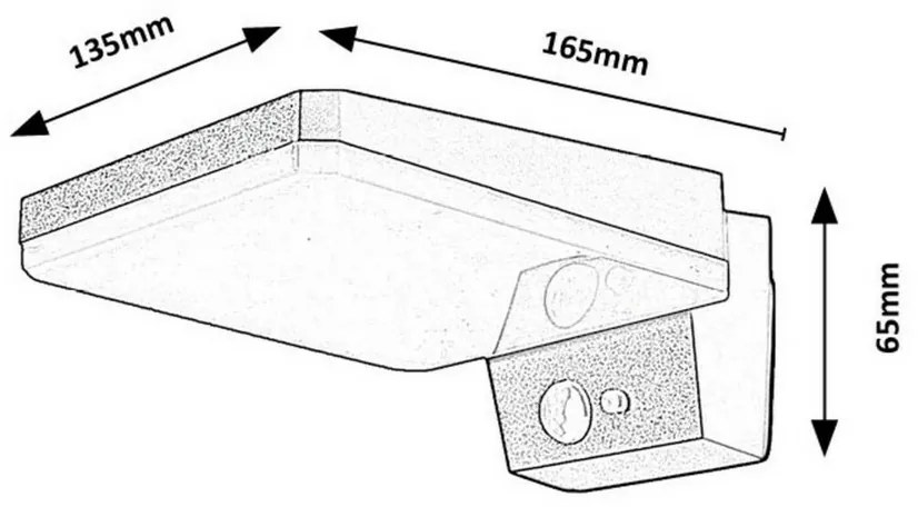 Rabalux 77078 solarna lampa ścienna z PIR i funkcją ściemniania Lasset