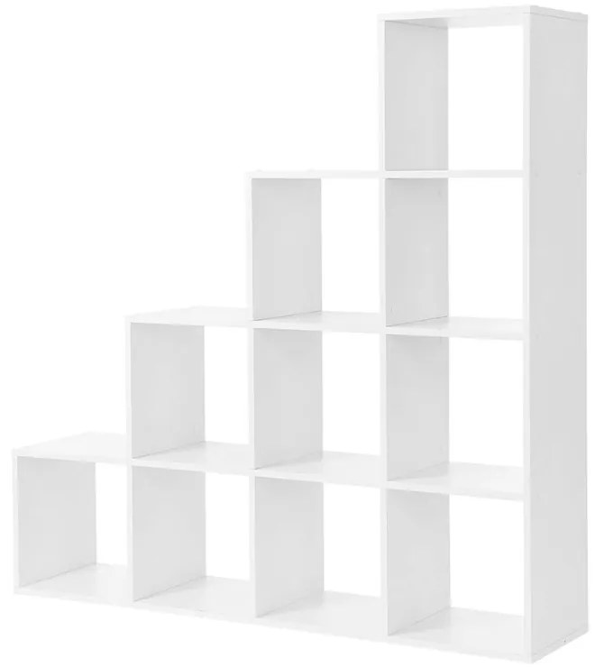 Vasagle Półka magazynowa, regał KALLA, 129,5x29x129,5cm, biały
