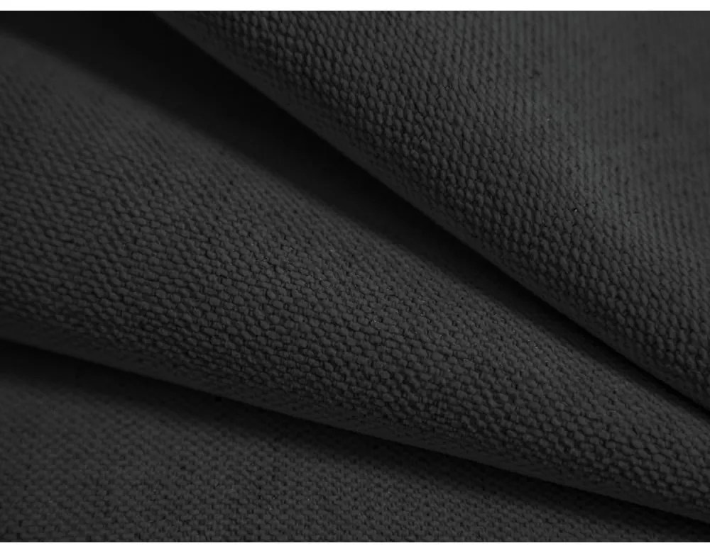 Antracytowe tapicerowane łóżko dwuosobowe ze schowkiem/bez zagłówka ze stelażem 200x200 cm Susan – Micadoni