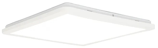 Lampa sufitowa biała 40 cm kwadratowa z wbudowanym LED 3-stopniowy ściemniacz IP44 - Steve Nowoczesny Oswietlenie wewnetrzne