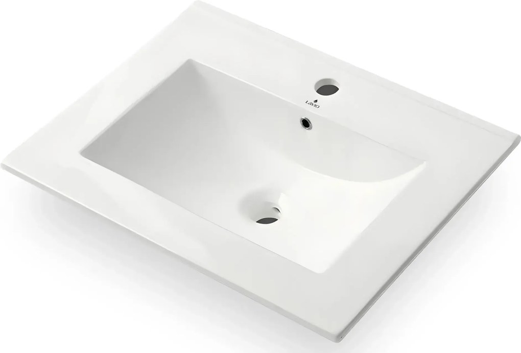 Biała ceramiczna umywalka wpuszczana Z0-E95