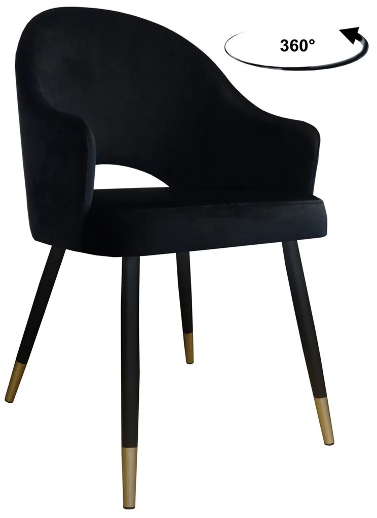 Krzesło obrotowe Velvet podstawa czarno-złota MG19