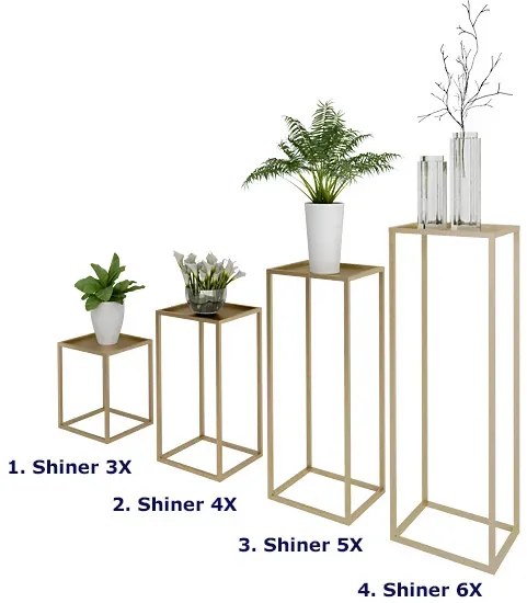 Złoty stojak na kwiaty w stylu glamour A4-B71