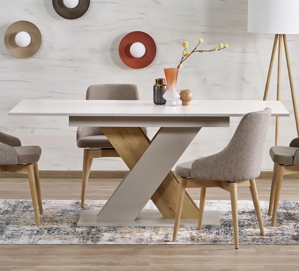 Stół do jadalni w kaszmirowym kolorze Xarelto Halmar