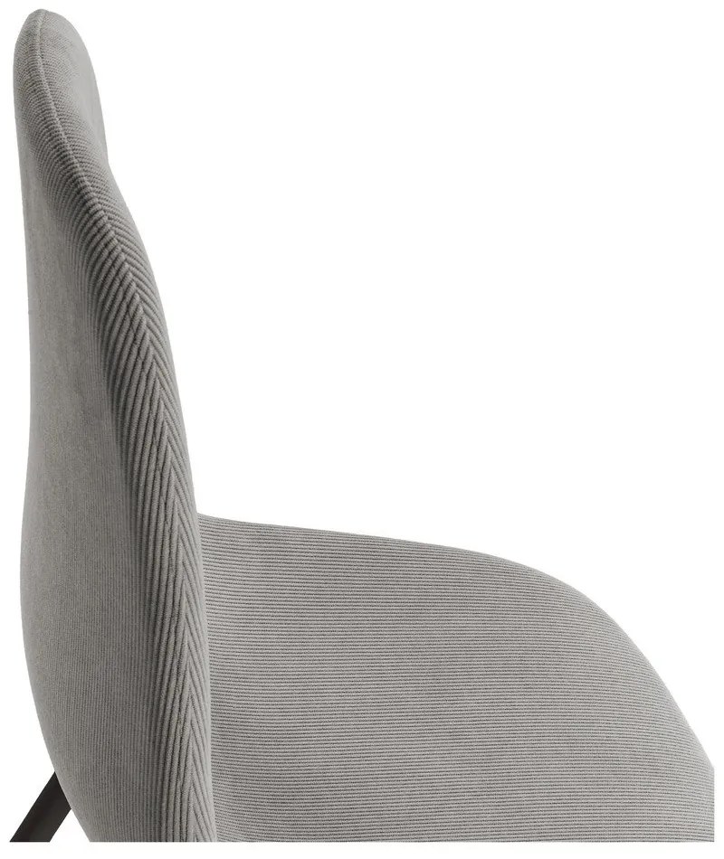 Jasnoszare tapicerowane krzesła zestaw 4 szt. Minka – Marckeric