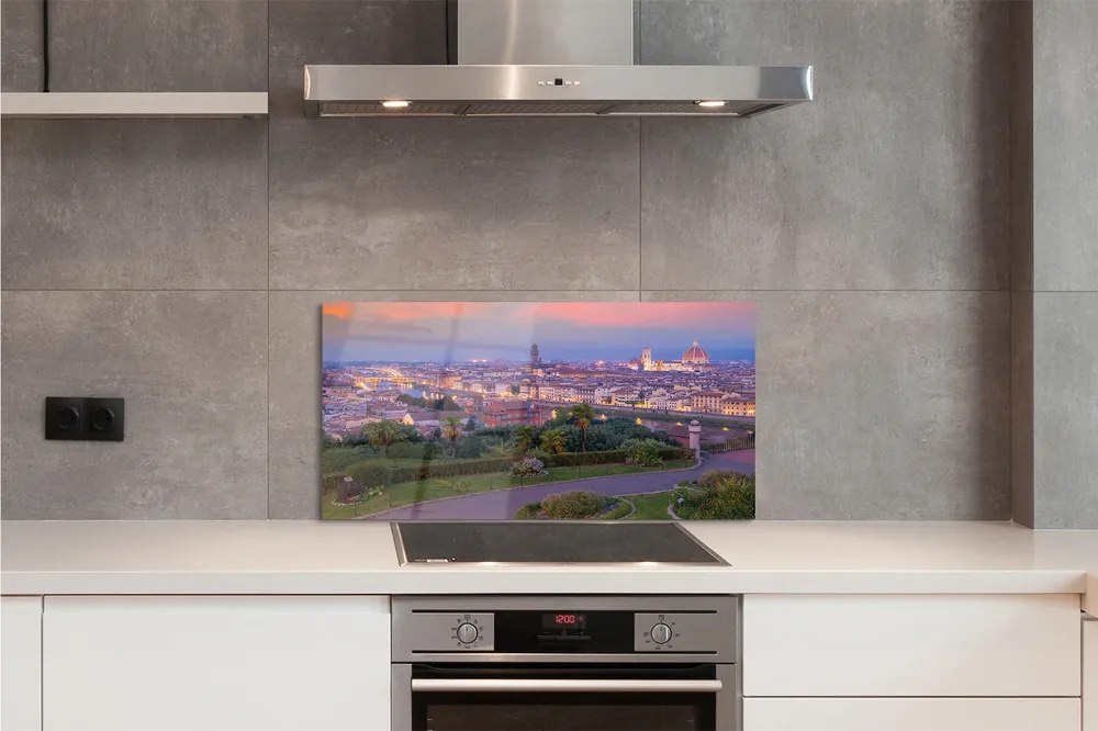 Panel szklany do Kuchni Panorama nad Włoską Rzeką