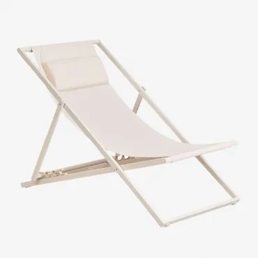 Składana Hamakowa Huśtawka Stalowa Z Poduszką Jensy Kremowa Tapioca - Sklum