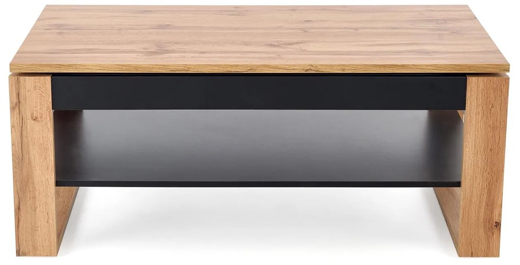 Rozkładany ławostół podnoszony blat dąb artisan/biała 120/65-92/50-72 BETTY