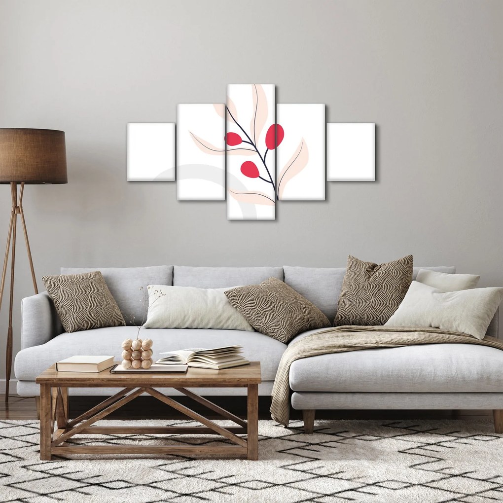 Obraz - Różowa abstrakcja kwiatowa N⁰3 (125x70 cm)